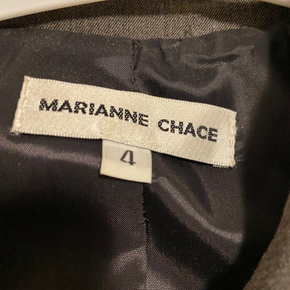 Marianne Chace | Vintage Gray Blazer with Black Trim | Size 4 - Picture 3 of 5